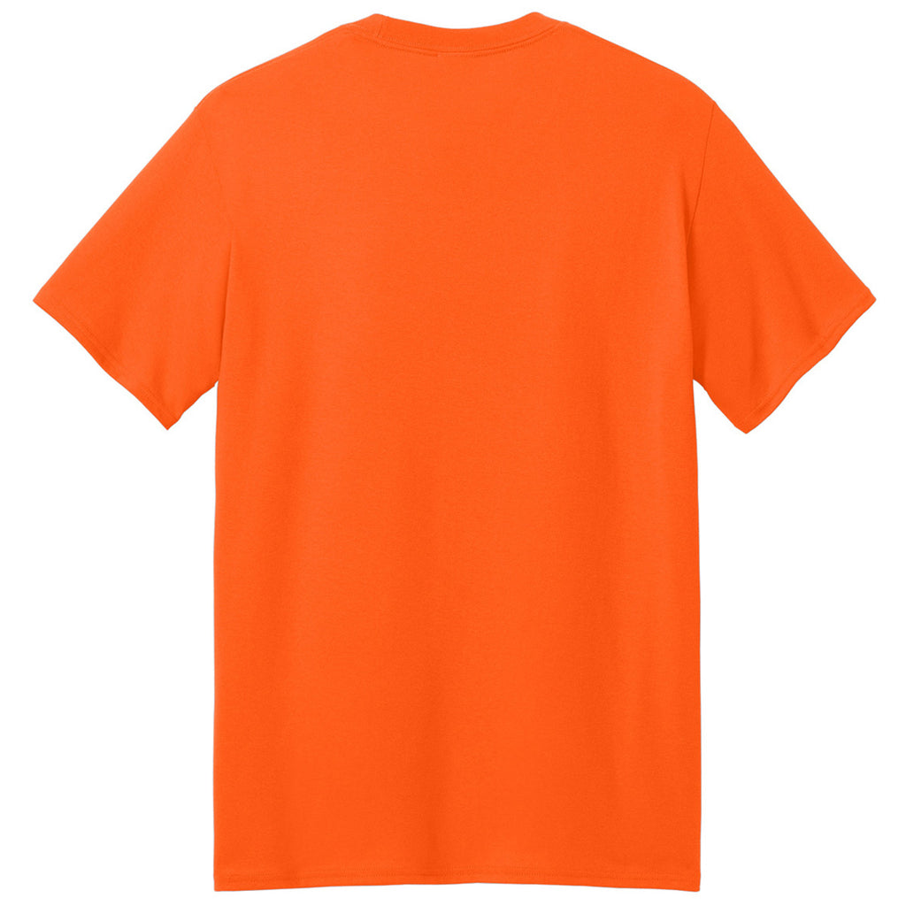 Port & Company Men's Safety Orange Core Blend Recycled Tee