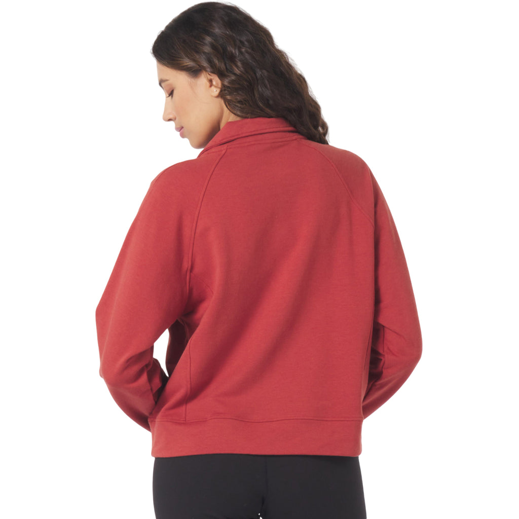 Glyder Women's Brick Red Daily Scuba Quarter Zip