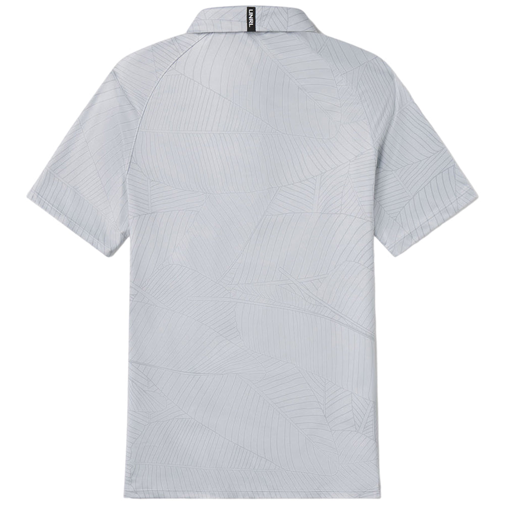 UNRL Men's Grey Palm Polo