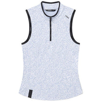 UNRL Women's Botanical Blue Performa Sleeveless Polo