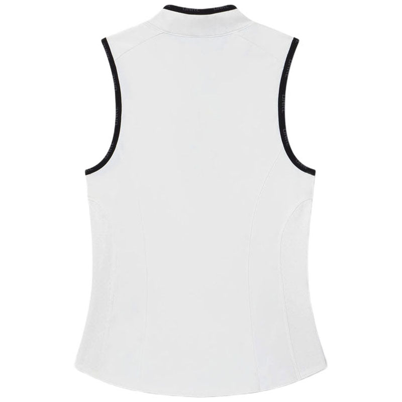 UNRL Women's White Performa Sleeveless Polo