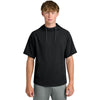 Richardson Men's Black Charge Performance Fleece Short Sleeve Hoodie