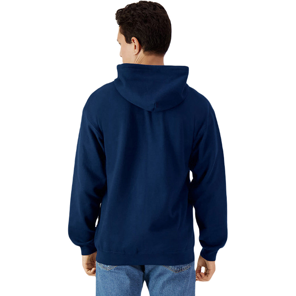 Gildan Unisex Navy Softstyle Fleece Hooded Sweatshirt