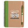 Bullet Green 5'' x 7'' Eco-Friendly Spiral Notebook with Pen