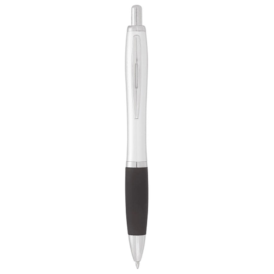 Bullet Silver Barrel w/Black Grip Nash Retractable Ballpoint Pen