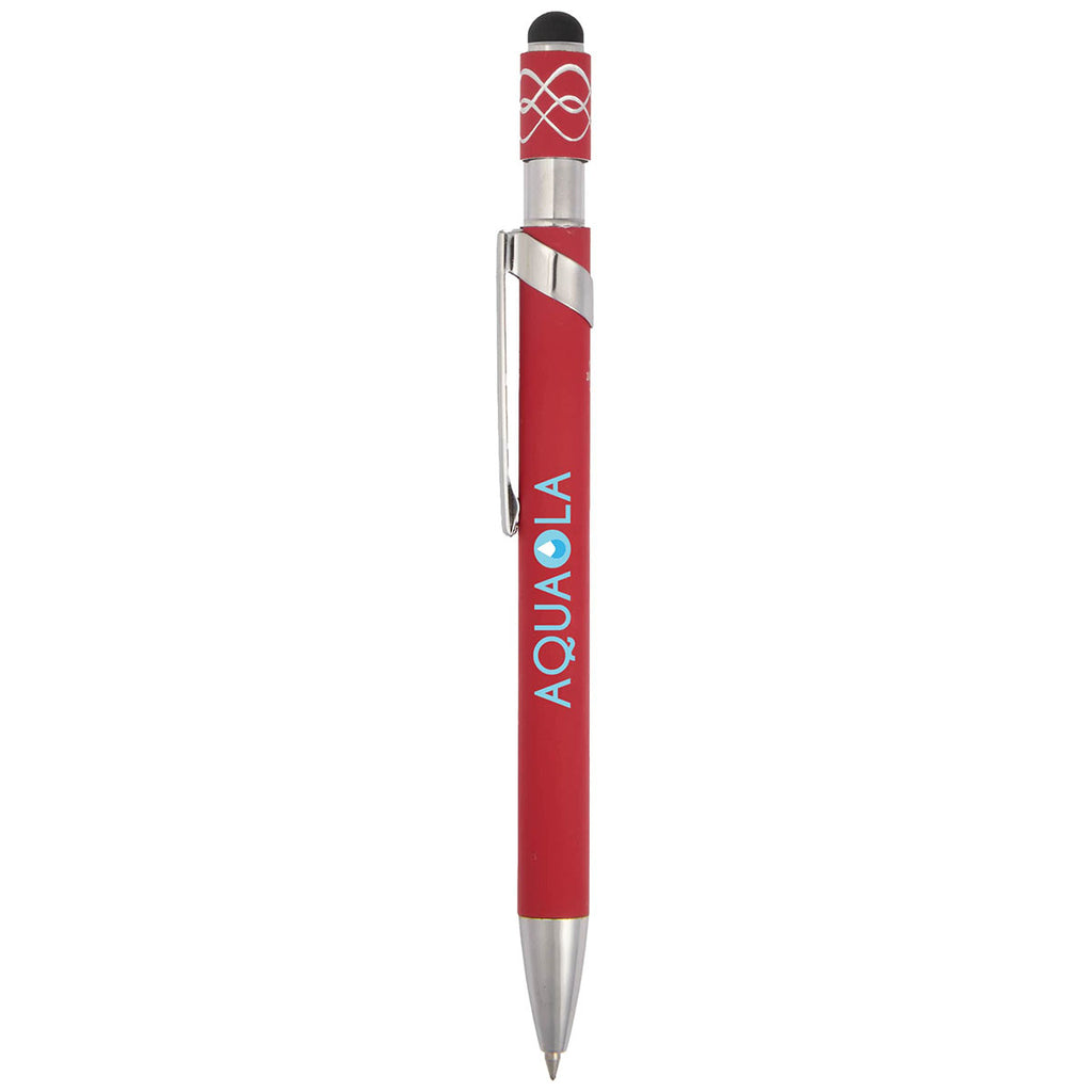 Bullet Red Simple Fidget Recycled Stylus Gel Pen