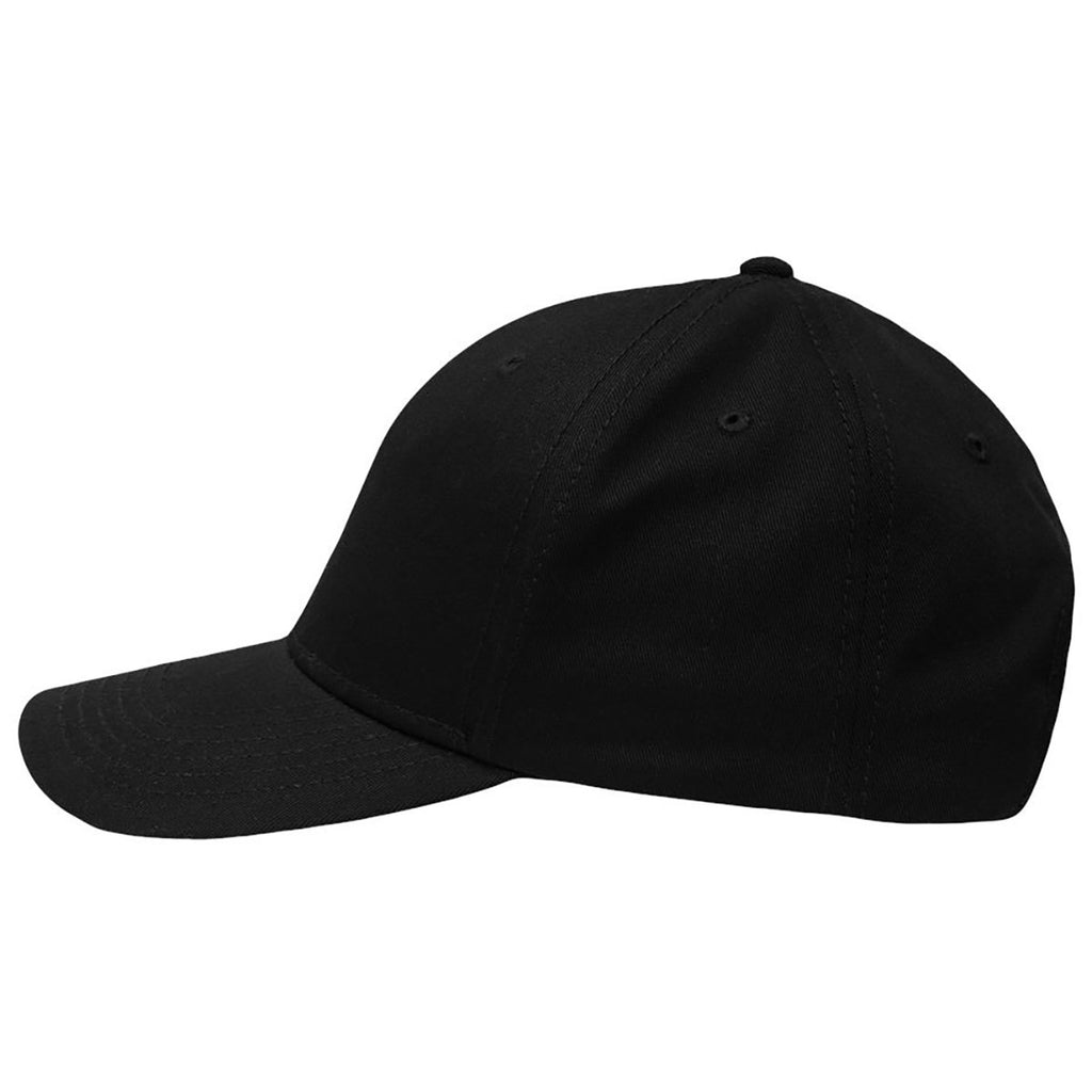 Sportsman Black Lo-Pro Solid Back Traditional Trucker Cap