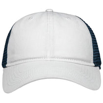 Sportsman Chino White/Navy Lo-Pro Mesh Back Trucker Fit Cap