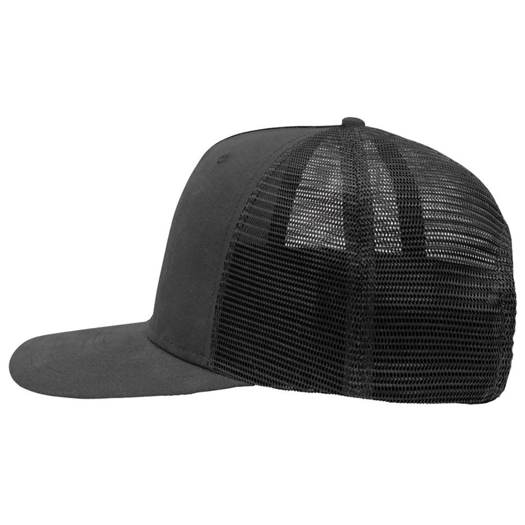 Sportsman Charcoal/Black Modern Five-Panel Trucker Fit Cap