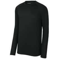 Sport-Tek Men's Black PosiCharge Compression Long Sleeve Tee