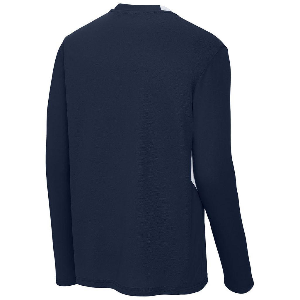 Sport-Tek Men's True Navy/White Club 1/4-Zip Pullover