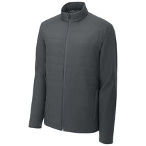 Sport-Tek Men's Iron Grey Teknical Hybrid Jacket