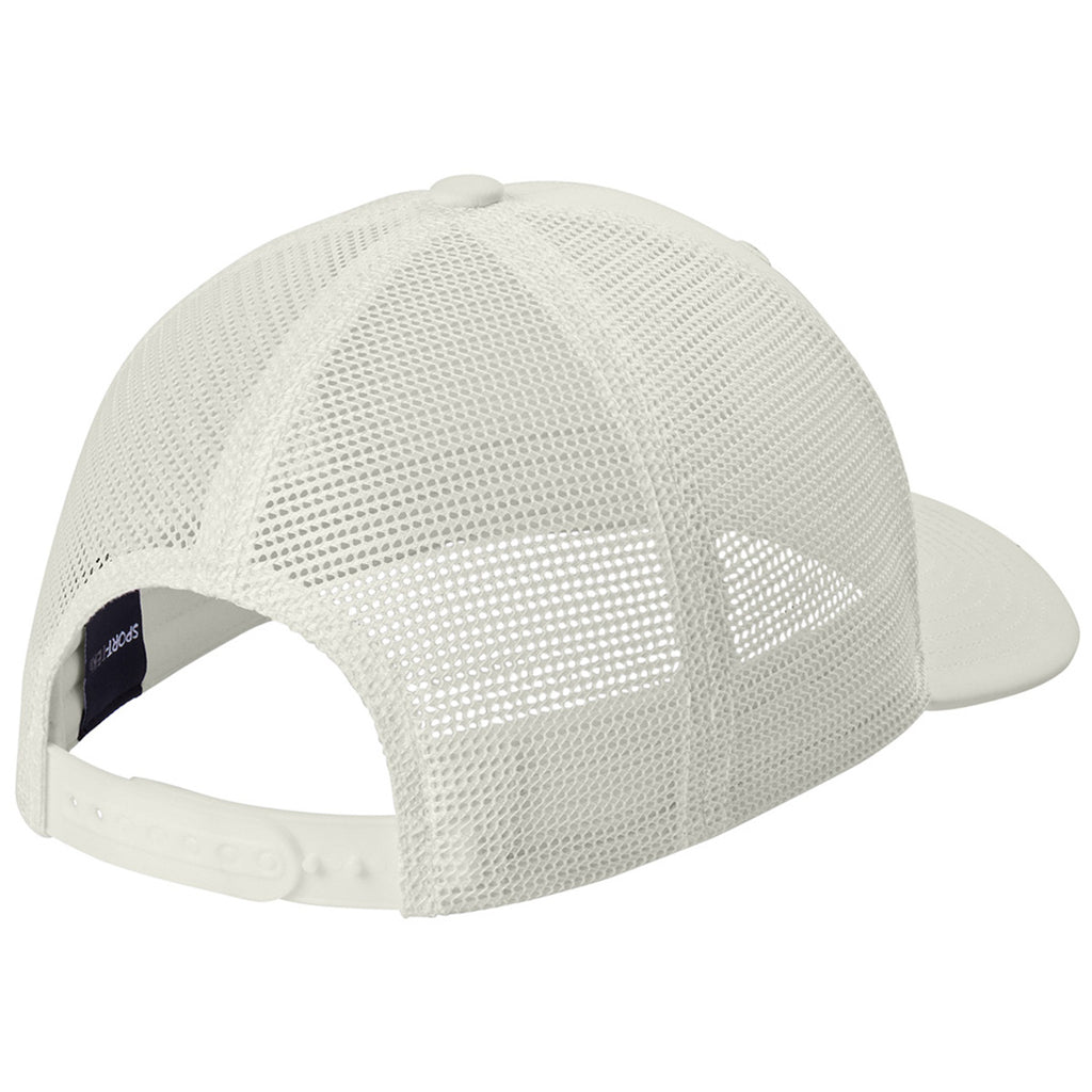 Sport-Tek White/ White Club Trucker Cap