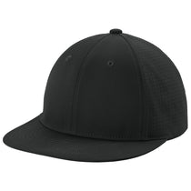 Sport-Tek Black Pro-Cut Stretch-Tek Cap