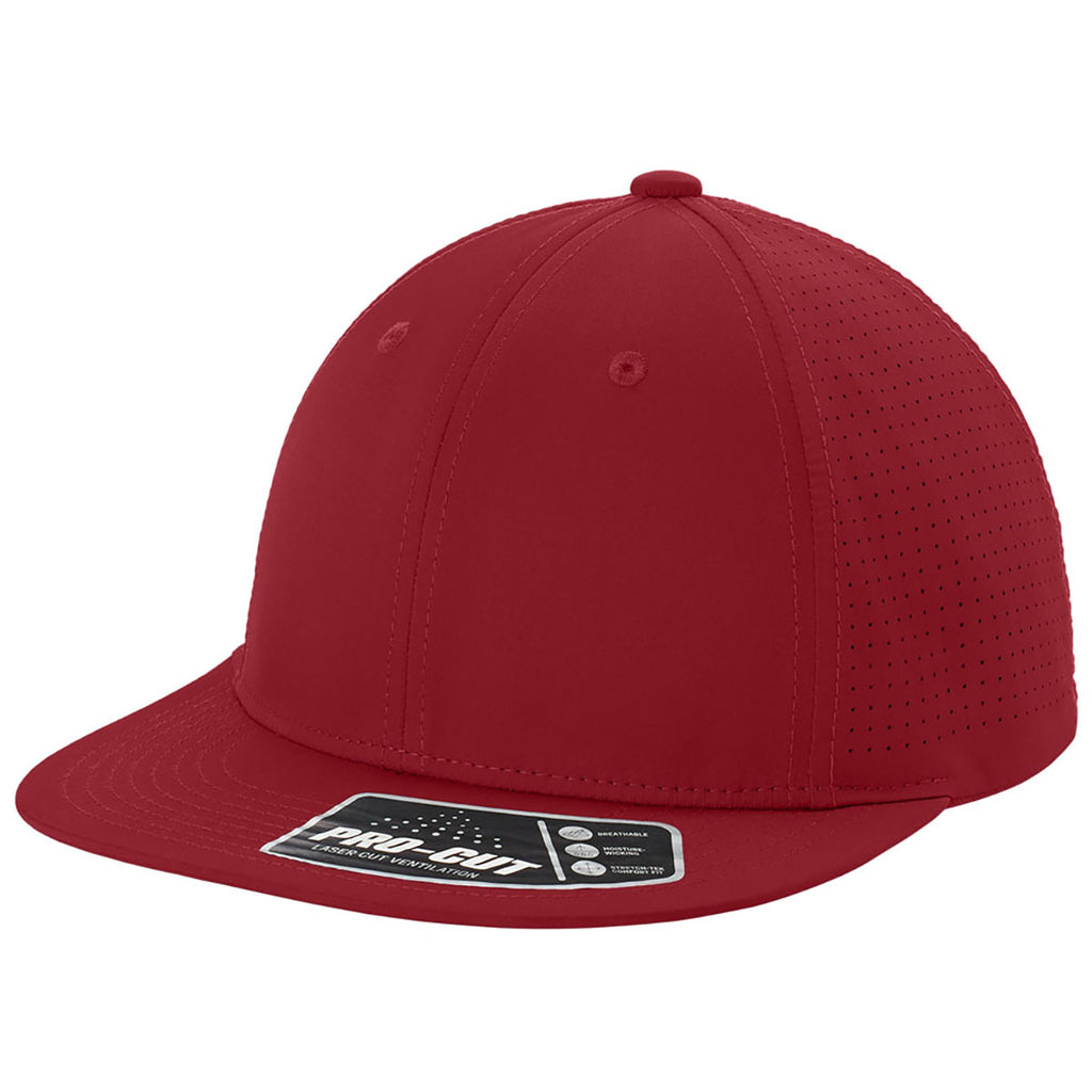 Sport-Tek Deep Red Pro-Cut Stretch-Tek Cap