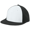 Sport-Tek White/Black/Black Pro-Cut Stretch-Tek Cap