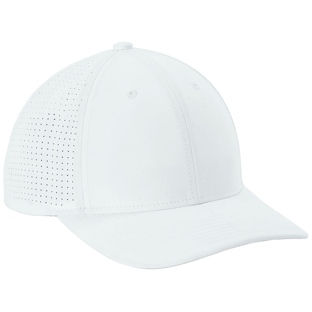 Sport-Tek White Pro-Cut Adjustable Cap