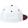 Sport-Tek White/Maroon/White Impact Mesh Stretch-Tek Cap