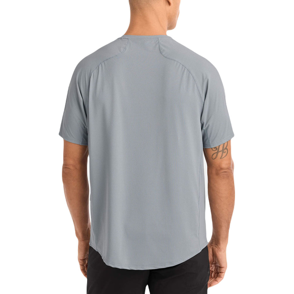 UNRL Men's Cadet Grey Streamline Performance Tee