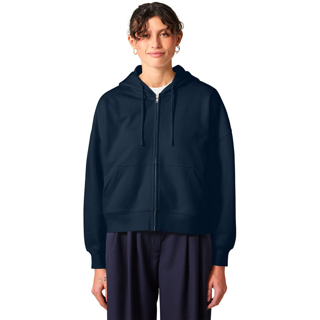 Stanley/Stella Women's French Navy Stella Ida Full-Zip Hooded Sweatshirt
