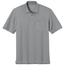 Port Authority Men's Gusty Grey Tall Wearever Signature Pique Pocket Polo