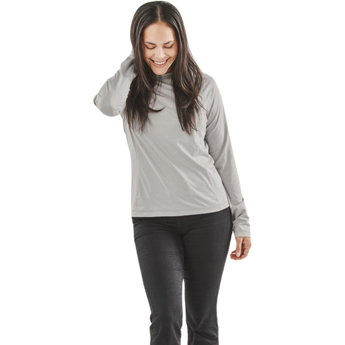 Stormtech Women's Ash Heather Volante H2X-DRY Long Sleeve Tee