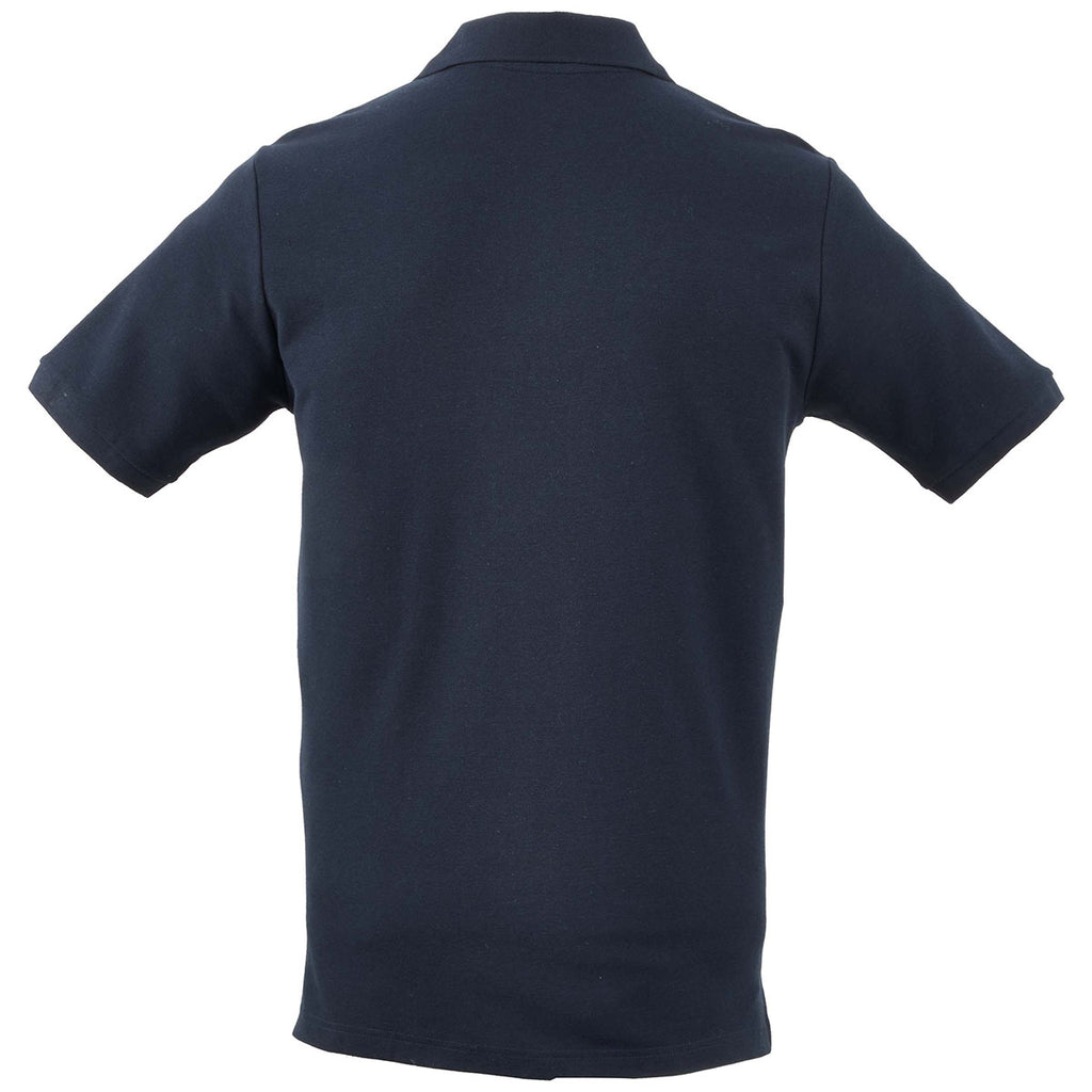 Elevate Men's Navy Palo Short Sleeve 100% Cotton Pique Polo