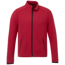 Elevate Men's Team Red Heather Asgard Eco Knit Full Zip Performance Jacket