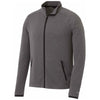 Elevate Men's Heather Dark Charcoal Asgard Eco Knit Full Zip Performance Jacket