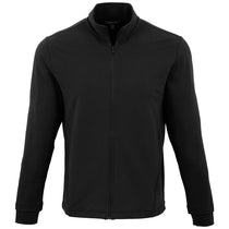 Elevate Men's Black Lyon Eco Stretch Knit Full Zip Lightweight Jacket