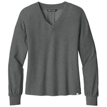 TravisMathew Women's Dark Grey Heather Long Weekend V-Neck