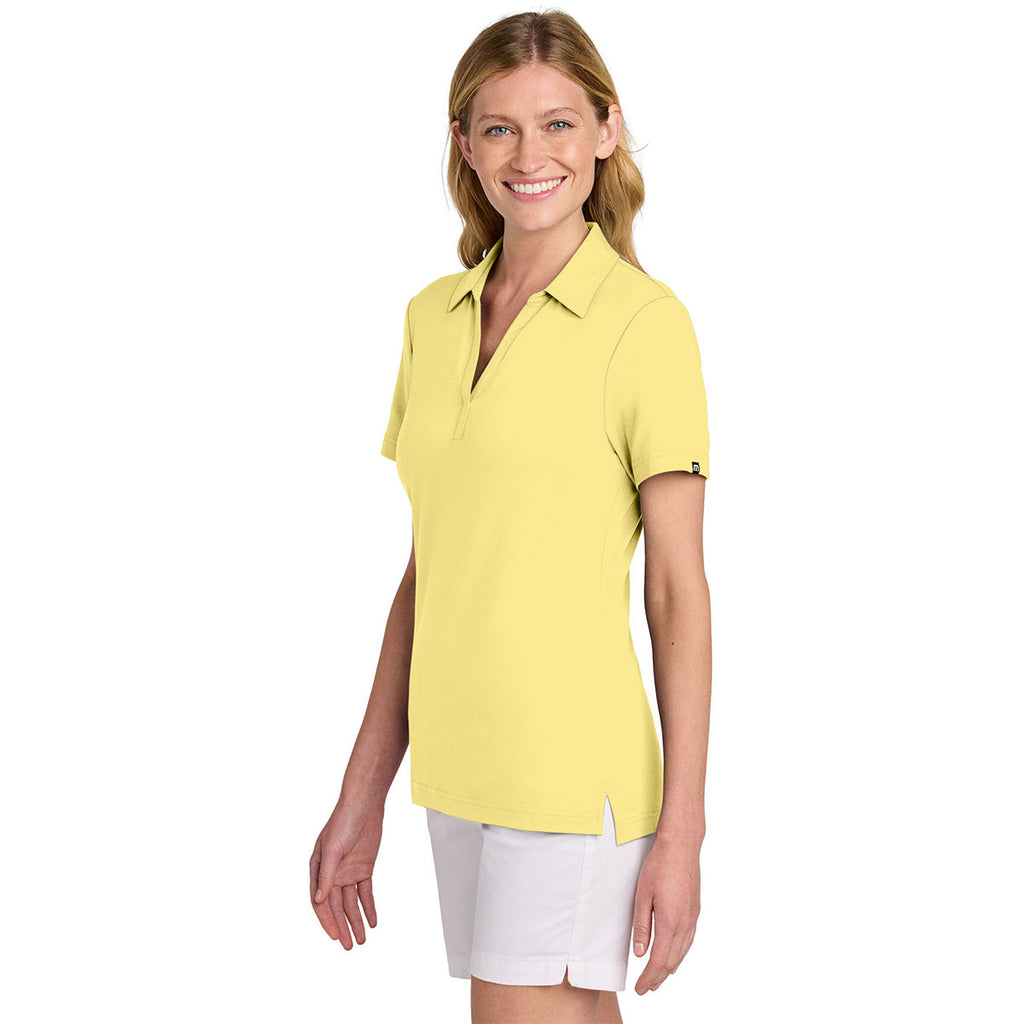 TravisMathew Women's Pale Yellow Glenview Solid Polo
