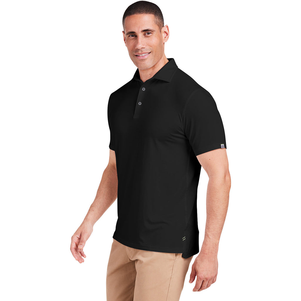 tasc Men's Black Heather Cloud Lightweight Polo