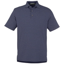 tasc Men's Classic Navy/White Cloud Lightweight Polo Brookline Stripe