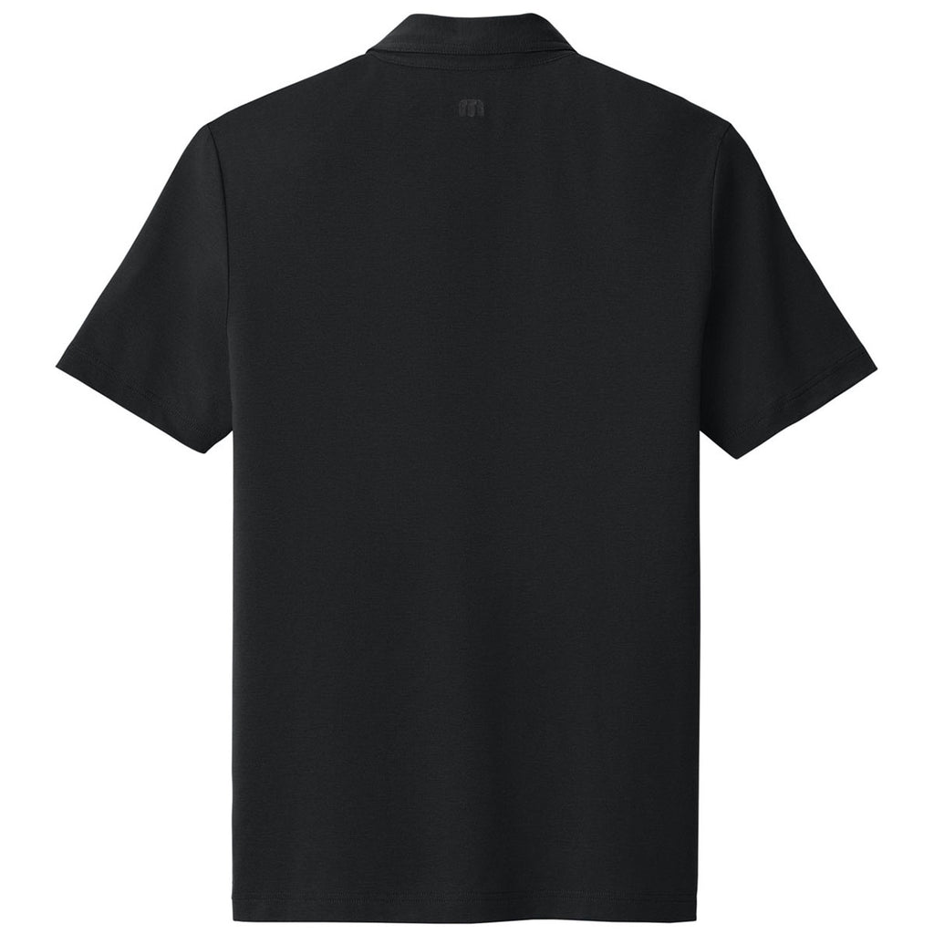 TravisMathew Men's Black Glenview Solid Polo