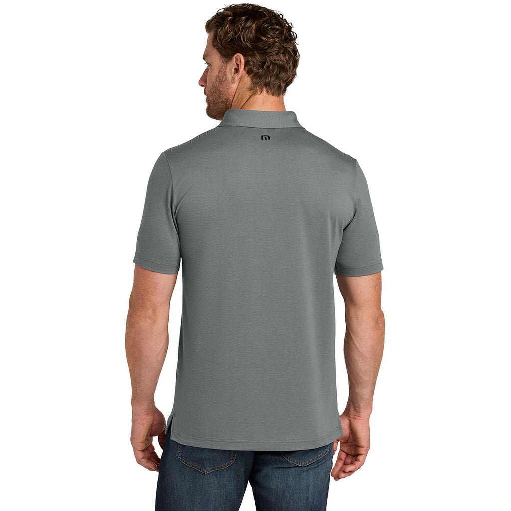 TravisMathew Men's Quiet Shade Grey Glenview Solid Polo