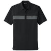 TravisMathew Men's Black Glenview Stripe Polo
