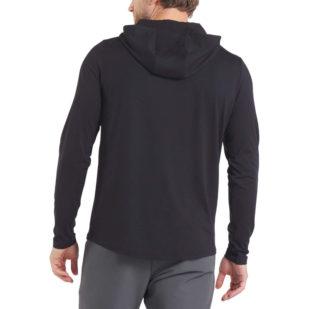 UNRL Men's Black Ultra Hooded Long Sleeve