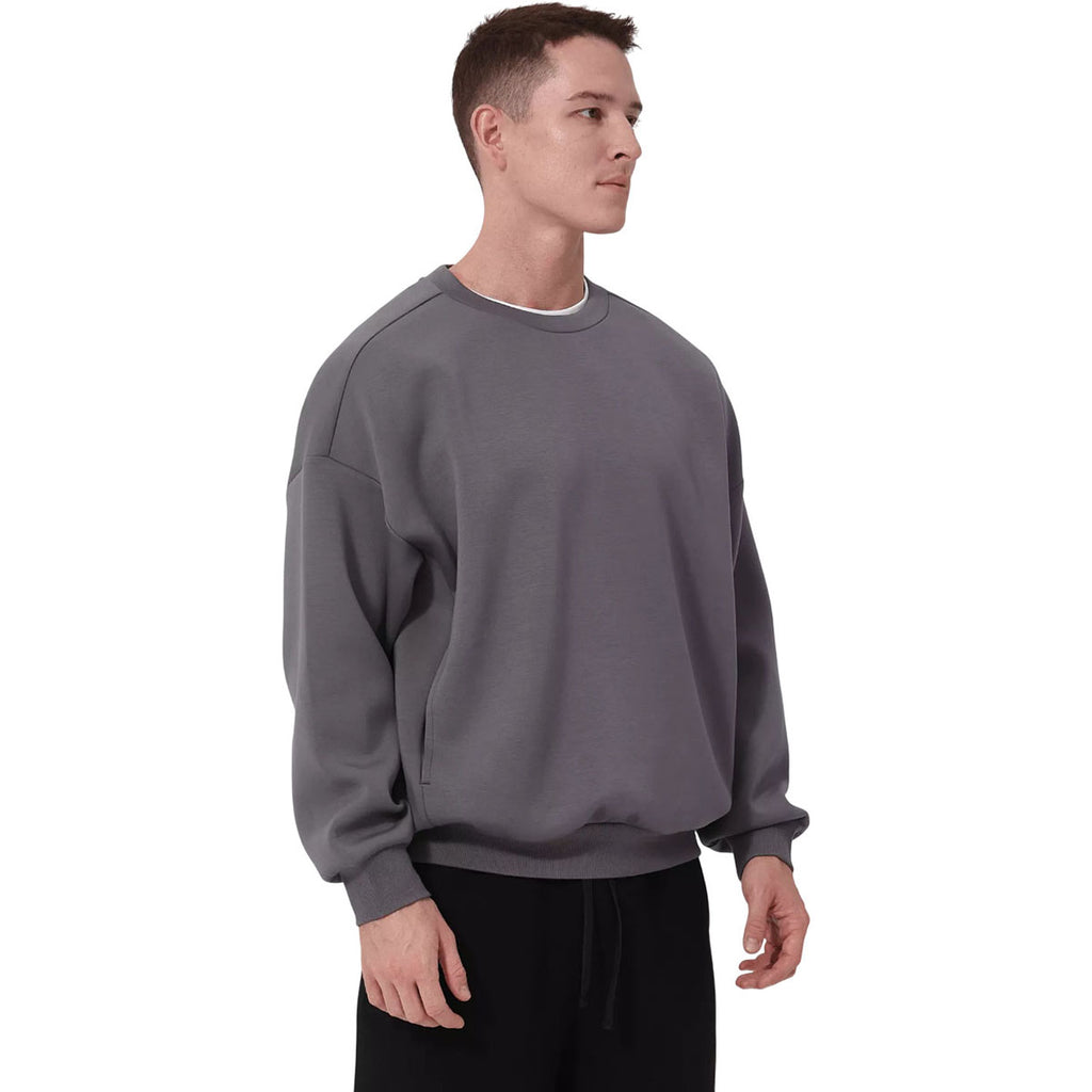 Levelwear Unisex Grey Stone Luxe Signature Crew