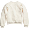 Marine Layer Women's Oat Heather Corbet Quilted Puff Sleeve Crewneck