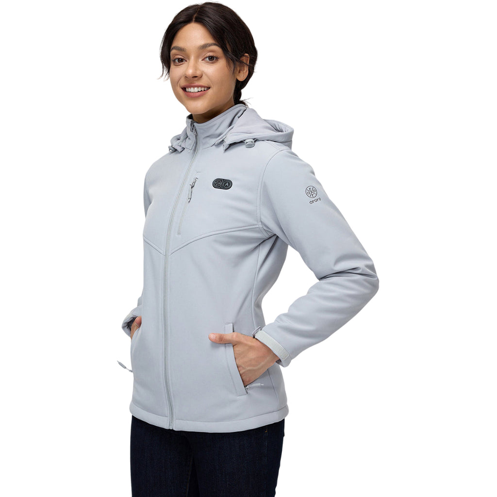 Ororo Women's Grey 5-Zone Heated Jacket