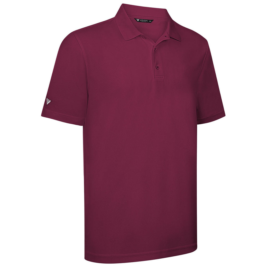Levelwear Men's Cardinal Omaha Polo