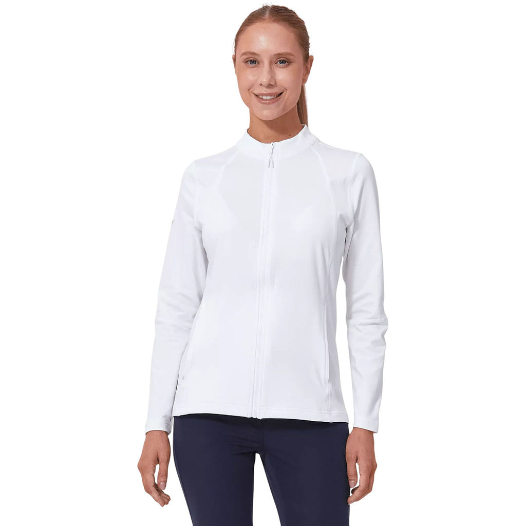 Levelwear Women's White Mesa Full Zip