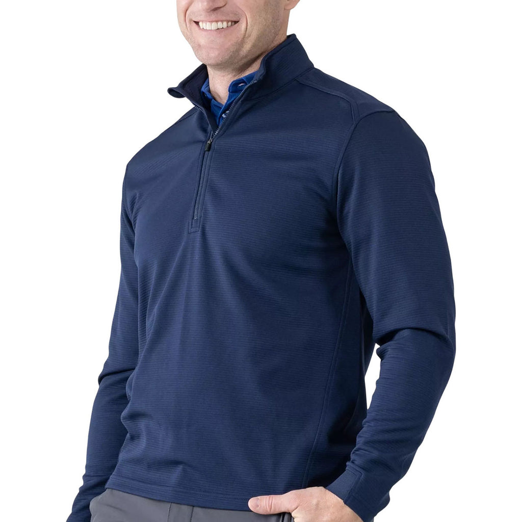 Levelwear Men's Navy Calibre Recycled Quarter Zip