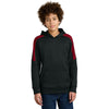 Sport-Tek Youth Black/ Deep Red Sport-Wick Fleece United Pullover Hoodie