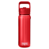 YETI Rescue Red Yonder 750 mL / 25 oz Water Bottle with Color-Matched Yonder Straw Cap