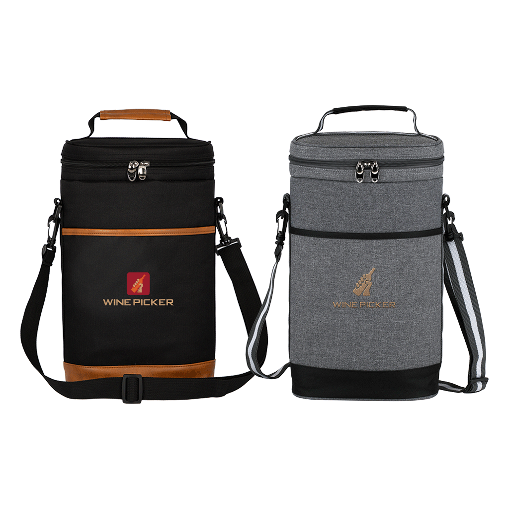 SnugZ Black Paso Robles Wine Bottle Cooler Bag