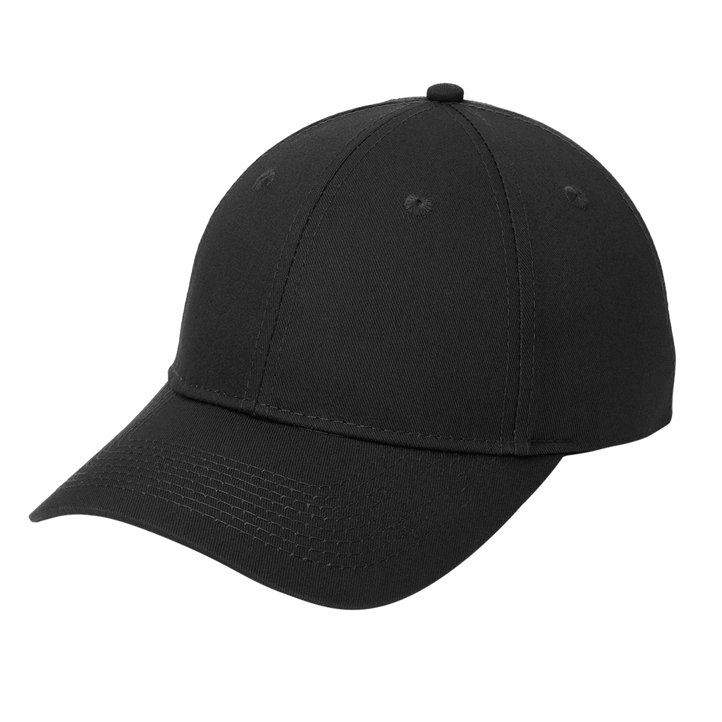 Port & Company Black Six-Panel Twill Cap