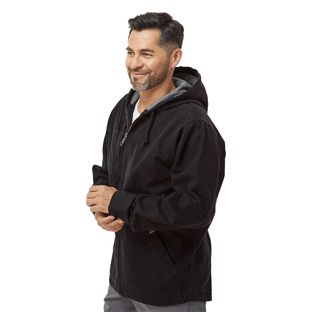 Dri Duck Men's Tall Black Laredo Boulder Cloth Canvas Jacket with Thermal Lining
