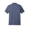 Port Authority Men's Navy Heather Cotton Blend Pique Polo